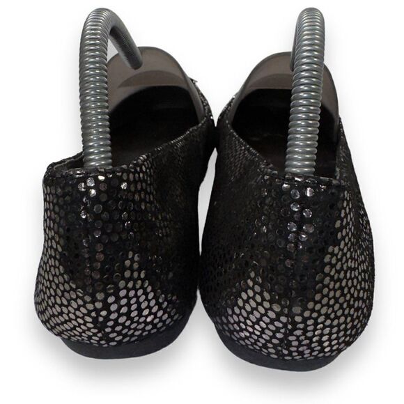 Calvin Klein Lilian Pebbled Black Metallic Flats Women's 8.5W - Picture 5 of 12